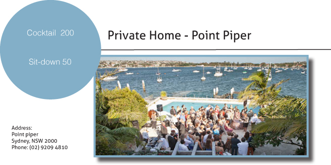 Point Piper House card