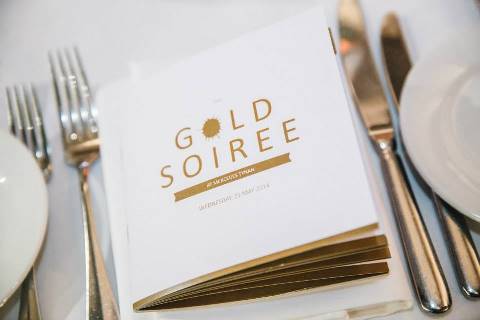 Gold soiree dinner